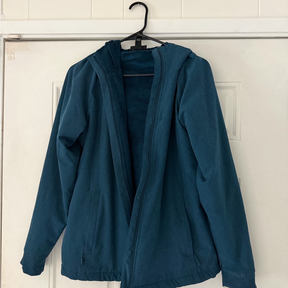 Kirkland Signature Teal Fleece super comfortable women’s spring Outerwear jacket